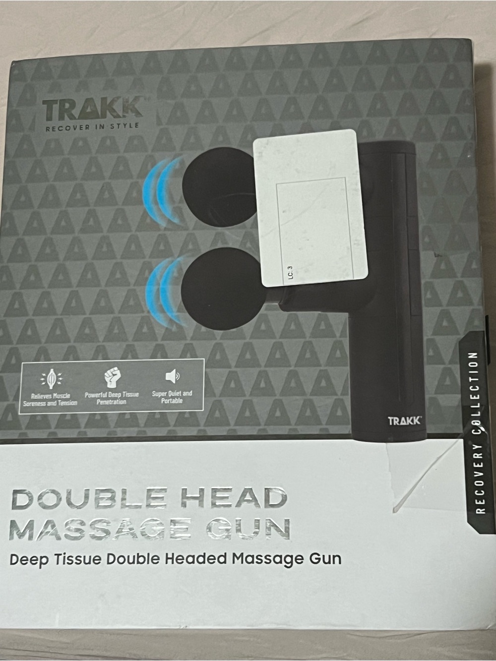 Black Double Head Deep Tissue Massage Gun